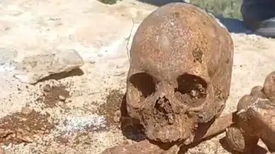 Malatya'da kazı sırasında insan kemikleri ve kafatası parçası bulundu