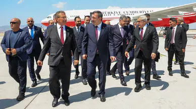 Cumhurbaşkanı Yardımcısı Cevdet Yılmaz 20 Temmuz törenleri için KKTC'ye ulaştı