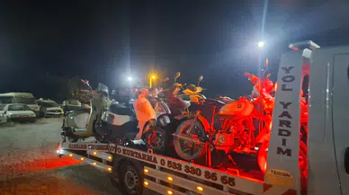 Muğla Datça'da motosiklet denetimi : Plakasını bantlayan sürücüye 140 bin lira ceza