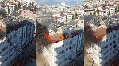 Antalya'da 5 katlı apartmanda yangın