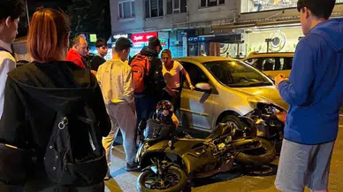 Lüleburgaz'da otomobil ile motosiklet çarpıştı : Kaza sonrası gerginlik yaşandı