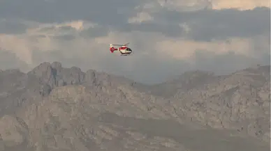 Van'da hamile hasta için ambulans helikopter seferber oldu