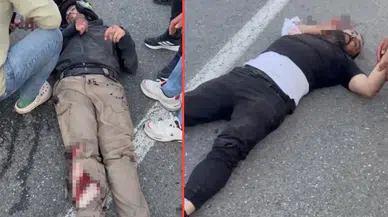Iğdır'da virajı alamayan motosiklet bariyerlere çarptı : 2 yaralı