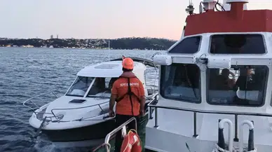 Sarıyer açıklarında su alan tekne ekipler tarafından kurtarıldı