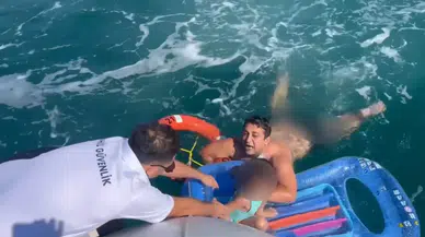 Aydın'da deniz yatağıyla açığa sürüklenen çocuk kurtarıldı