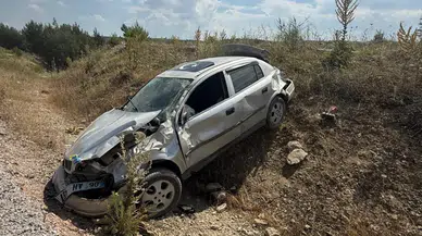 Manisa'da çevre yolunda kaza : Sürücü yaralandı