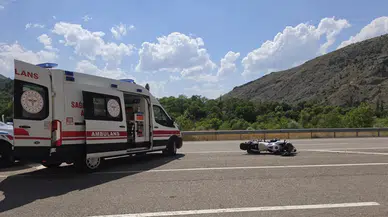 İspir'de motosiklet devrildi, 1 kişi yaralandı