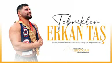 Cumhurbaşkanı Erdoğan'dan Erkan Taş'a tebrik mesajı