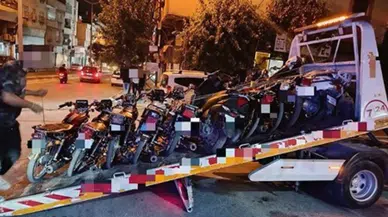 Gaziantep'te motosiklet denetimi : 208 sürücüye milyonlarca lira ceza