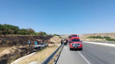 Malatya'da otomobil bariyerlere çarptı : 1 ölü, 1 yaralı