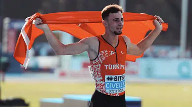 Milli atlet Yunus Emre Civelek, Avrupa'da Türkiye rekoru kırarak şampiyon oldu