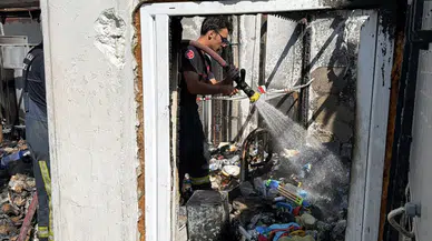 Alanya'da 5 yıldızlı otelin geri dönüşüm deposunda yangın