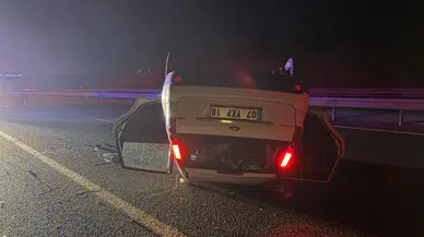 Bilecik'te takla atan otomobilin sürücüsü alkollü çıktı