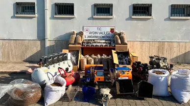 Aydın Köşk'te kaçak sigara operasyonu : 350 kilo tütün ele geçirildi