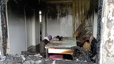 Tokat Yeşilyurt'ta yanan ev kullanılmaz hale geldi