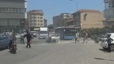 Manisa Salihli'de seyir halindeki otomobil yandı