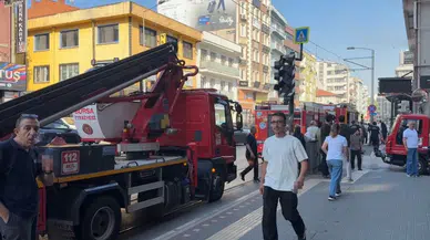 Bursa Osmangazi'de iş yeri bacasında yangın çıktı