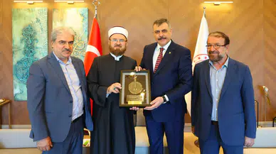 Bakan Çiftçi, Dünya Müslüman Alimler Birliği Başkanı Karadaği ile bir araya geldi