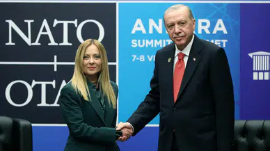 Cumhurbaşkanı Erdoğan İtalya Başbakanı Meloni'yi kabul etti