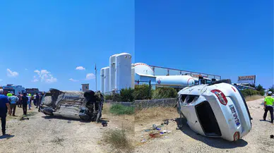 Otomobil takla attı, 8'i çocuk 9 kişi yaralandı