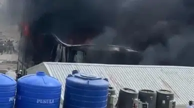 Etimesgut’ta işçi konteyneri alevlere teslim oldu