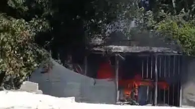 Hatay Antakya'da tandırcı dükkanında yangın