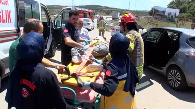 Pendik’te kavşakta kaza : 1’i çocuk 2 kişi yaralandı