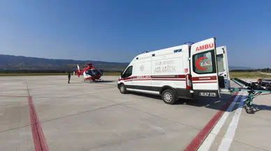 Tokat'ta 14 yaşındaki çocuk için zamanla yarış : Ambulans helikopterle Ankara’ya götürüldü