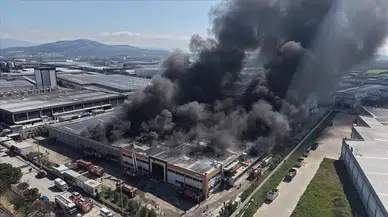 Ankara'daki kimyasal ürün fabrikasında çıkan  yangın yan fabrikaya sıçradı