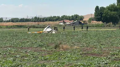 Ankara Temelli'de eğitim helikopteri düştü : 2 yaralı