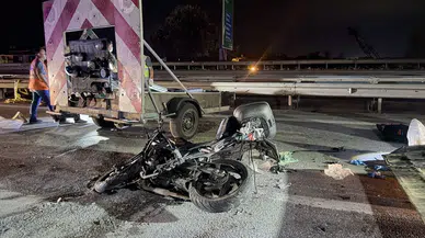 Anadolu Otoyolu’nda feci kaza : 68 yaşındaki motosikletli öldü
