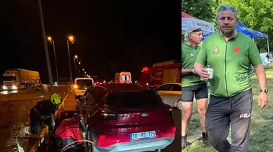 İki otomobilin çarptığı bisikletli öğretmen öldü