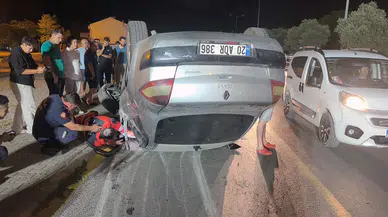 Muğla Menteşe'de otomobil ters döndü : Sürücü yaralandı