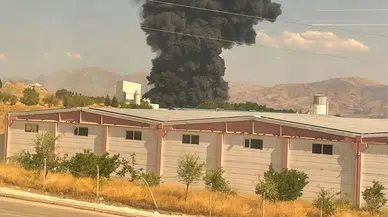 Elazığ'da fabrika yangını ! Yoğun duman gökyüzünü kapladı, ekipler sevk edildi