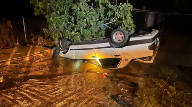 Kırklareli Pehlivanköy'de kontrolden çıkan otomobil evin bahçesine uçtu : 1 yaralı