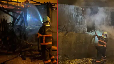 Çankırı'da alevlere teslim olan ev kullanılmaz hale geldi