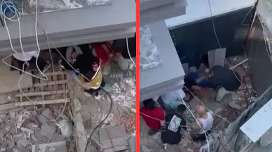 Küçükçekmece'de inşaatta korkutan kaza : Üst kattan düşen işçi ağır yaralandı