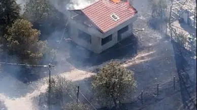 Kırklareli'nde yangın : Bir bağ evi yandı