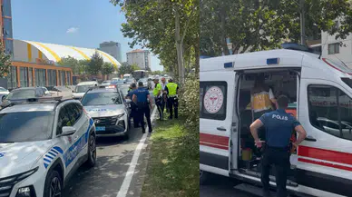 Tekirdağ'da otomobil polis aracına çarptı : 1 polis memuru yaralandı