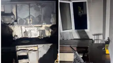 Eşini kurtardılar, kocası evde ölü bulundu
