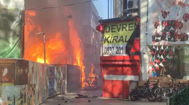 Kocaeli'de konteyner yangını paniğe neden oldu