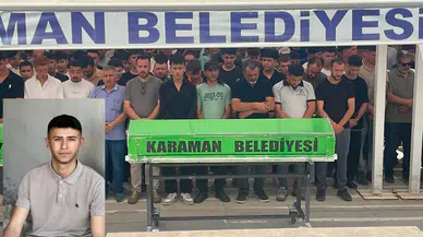 Karaman'da motosikleti otomobile ok gibi saplanmıştı ! 18 yaşındaki Kemal Talha son yolculuğuna uğurlandı