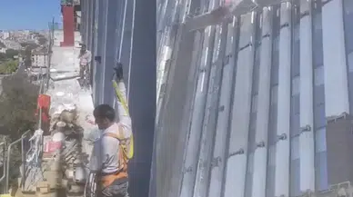 Kağıthane'de inşaat platformunda çökme