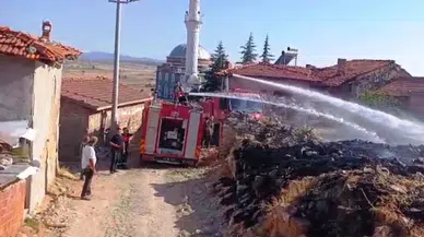 Kütahya'da otluk yangını paniğe neden oldu
