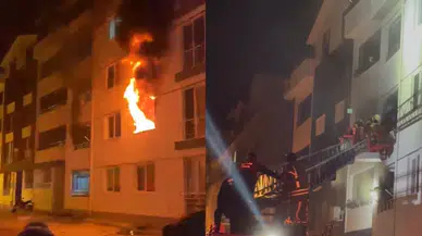Tokat'ta apartman dairesinde yangın : 4 kişi dumandan etkilendi