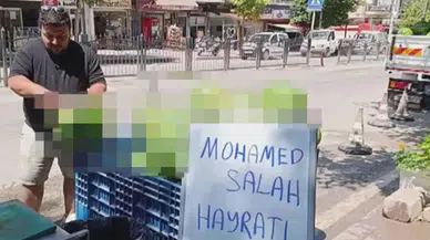 Salah Beşiktaş’a gelmedi ama o sözünü tuttu ! Amasyalı manav 500 kiloluk karpuz dağıttı