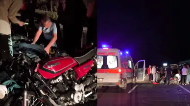 Erzurum'da 2 motosikletli çarpıştı : 3 kişi yaralandı