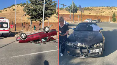 Elazığ'da otomobiller çarpıştı : 3'ü çocuk 7 yaralı