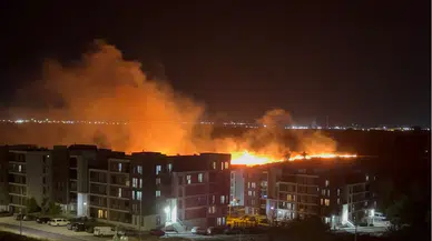 Tekirdağ'da yangın paniği : 200 dönümlük alan küle döndü