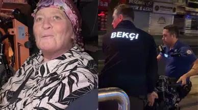 Yolda kalan anne ve engelli oğlunun imdadına polis ekipleri yetişti